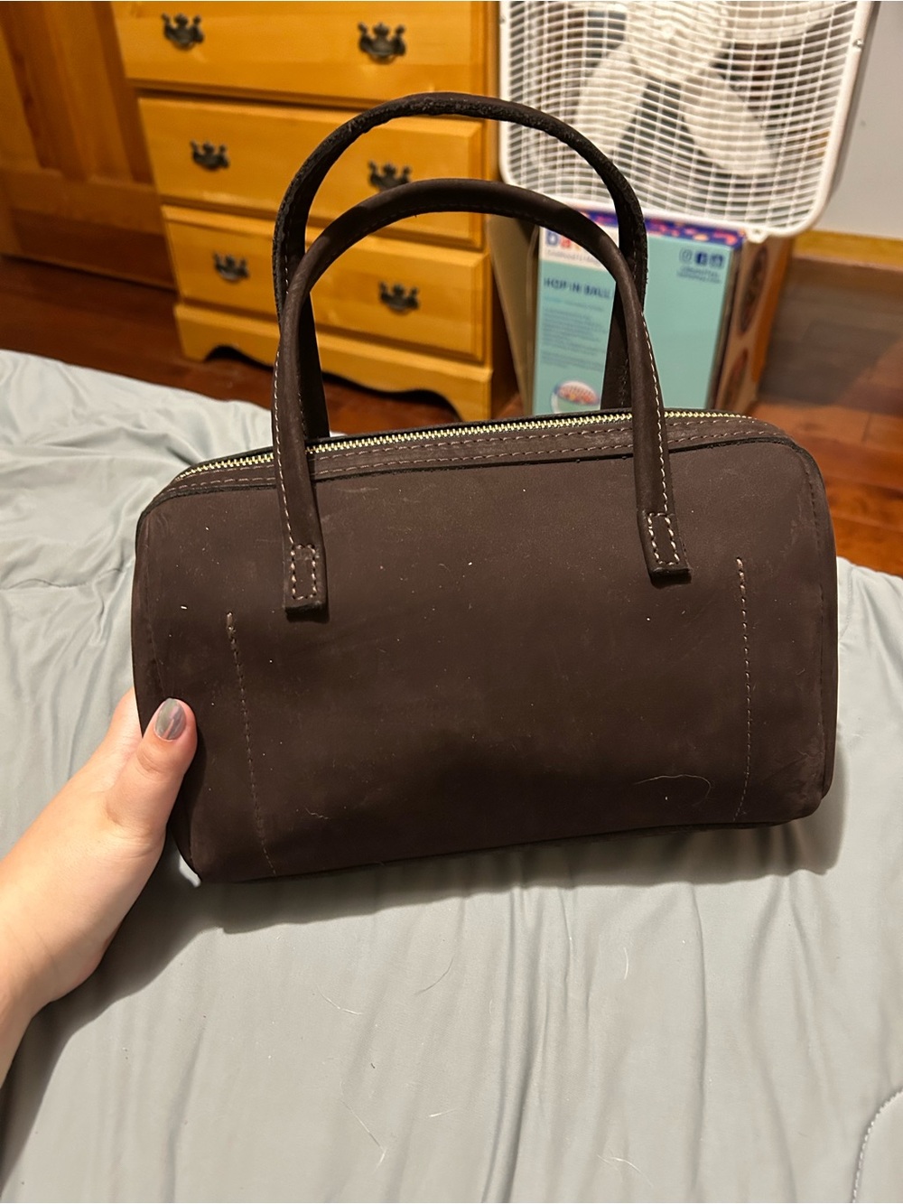 Portland Leather large Sloan in velvet brown - Picture 2 of 3